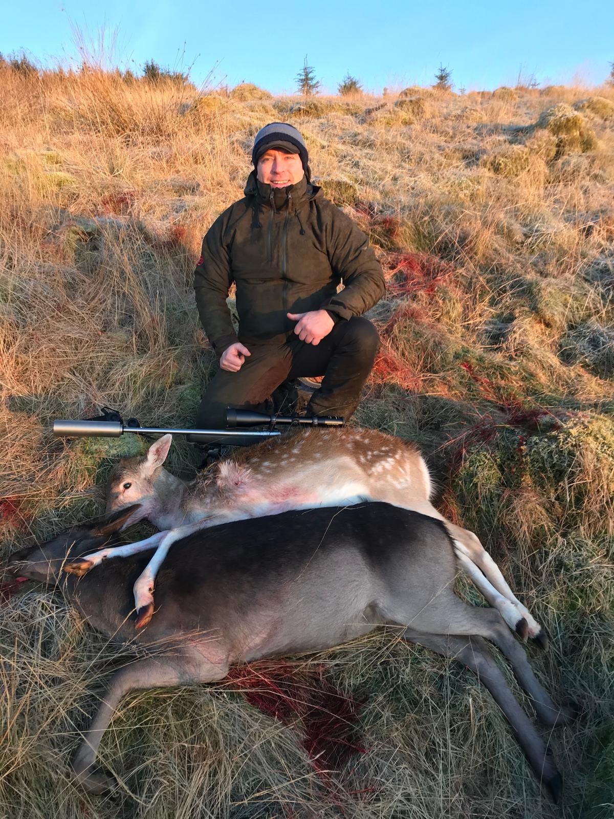 Lee Dennison with deer